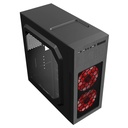 GABINETE MAGNUM TECH MT-435R - 2 COOLER FAN LED ROJOS (SIN FUENTE)