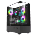 GABINETE MLOGIX VIEWMAX 270WC / 3 COOLERS FAN RGB / VIDRIO TEMPLADO / SIN FUENTE